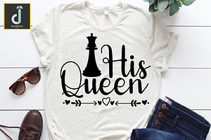 His queen svg cut files design