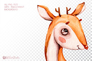 Forest Nursery Watercolor clipart, an Animal Illustration by UlitkaStudio (Thumbnail 7 of 8)
