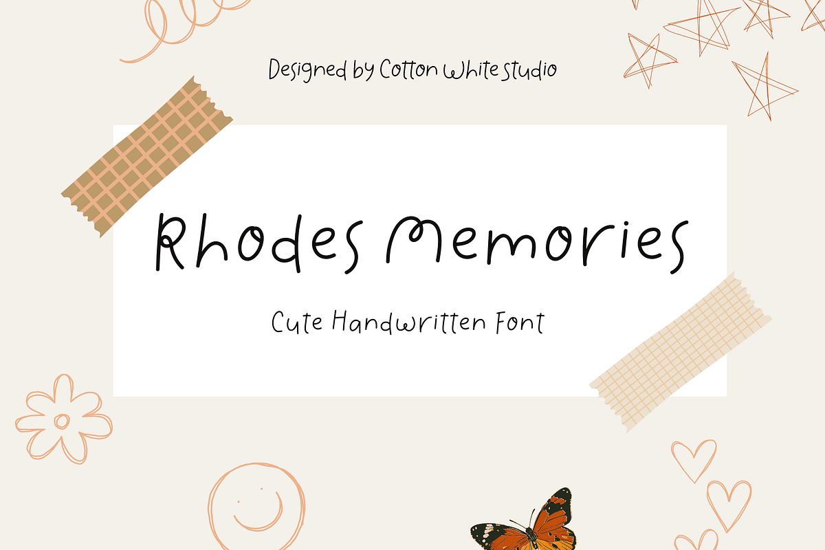 Rhodes Memories, a Handwritten Font by Sofia Skoog (Photo 1 of 9)