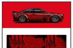 Patriotic Car Wrap Design, an Object Illustration by CarWrap design
