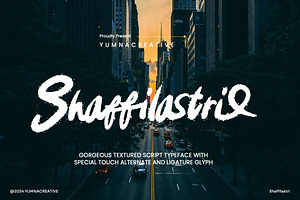 Shaffilastri - Textured Script Font