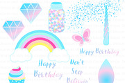Magical Unicorns, Einhorn, Blue, an Illustration by Mia's Graphic Design (Thumbnail 6 of 9)