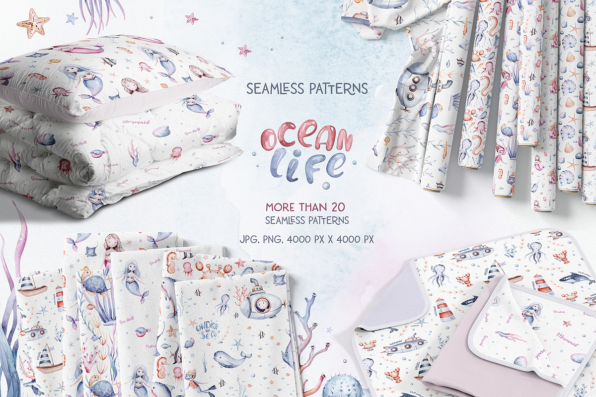 Under the sea watercolor set Part II, an Animal Illustration by Peace ART (Photo 19 of 22)