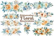Rustic Orange Floral Set, an Illustration by Designer_Momina (Thumbnail 1 of 16)