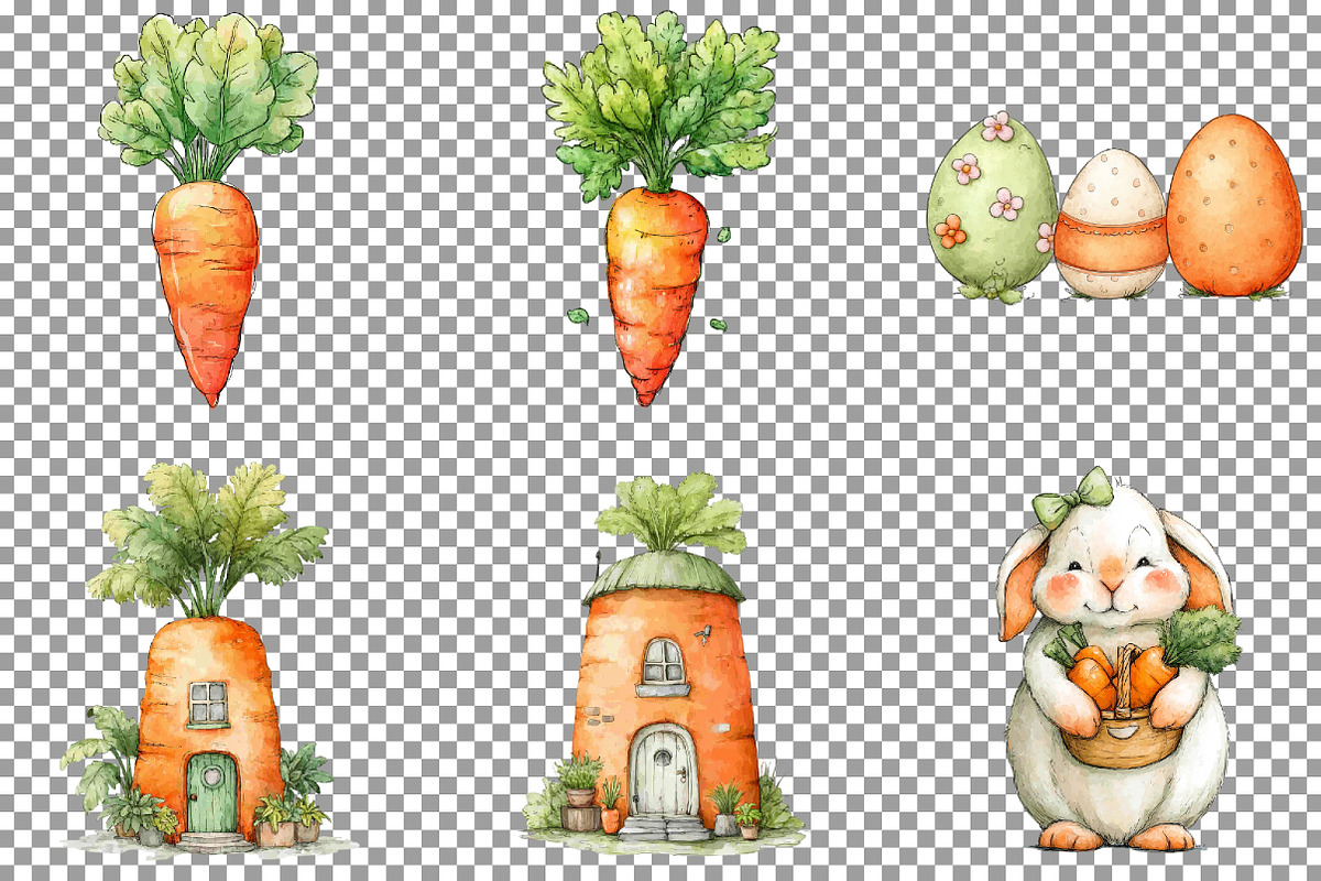 Watercolor Easter Bunny Clipart, an Illustration by Sublimation Artist (Photo 6 of 7)