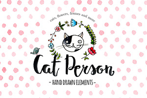'Cat Person' hand drawn set