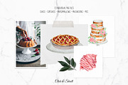 Pastry-Cook bakery watercolor set, a Food Illustration by CrystalinaShop (Thumbnail 3 of 8)