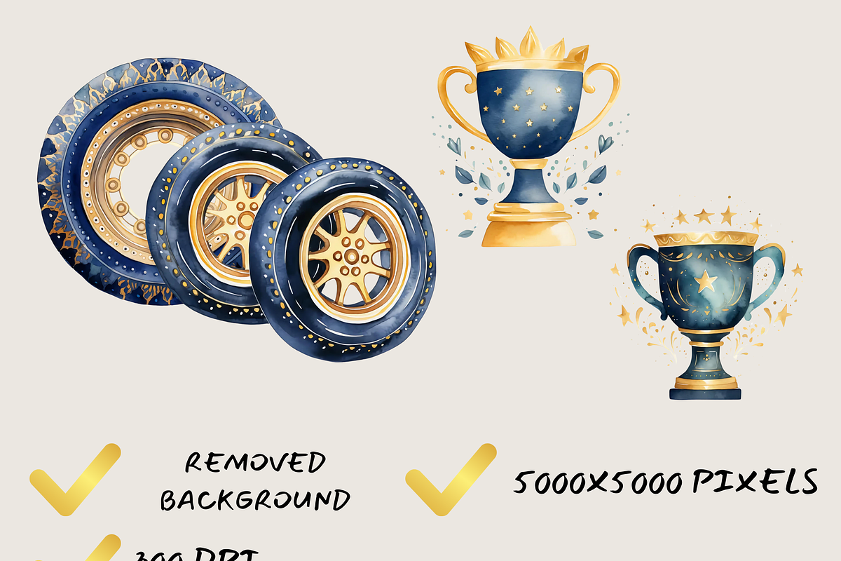 RETRO RACE CAR MINI RACERS CLIPART, a Person Illustration by Daring Digies (Photo 5 of 8)