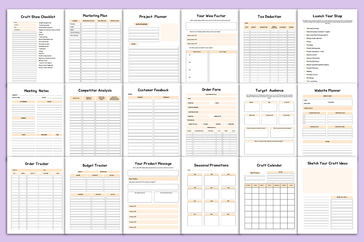 2025-2026 CRAFT BUSINESS PLANNER, a Stationery Template by Designmela01 (Photo 4 of 4)