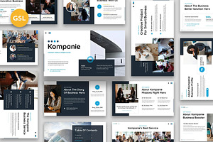 Kompanie - Company Profile GSlides, a Presentation Template by Fit-tee