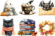Watercolor Creepy and Cozy Halloween, an Illustration by Designking (Thumbnail 4 of 4)