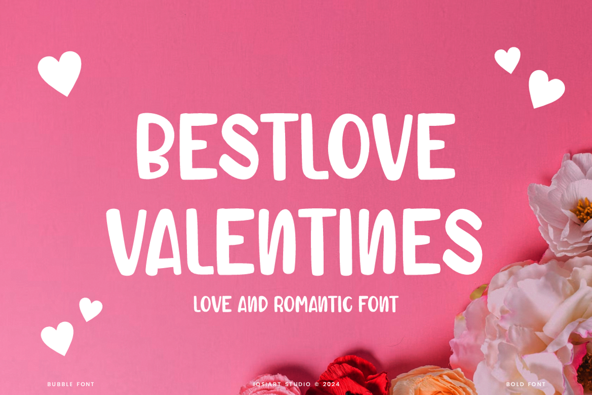 Bestlove Valentines Font, a Sans Serif Font by Iqsiart Studio (Photo 3 of 6)
