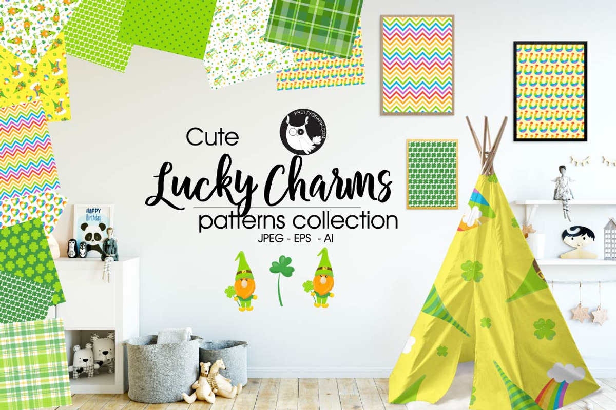 LUCKY CHARMS Pattern collection, a Pattern Graphic by PrettyPatterns (Photo 1 of 5)