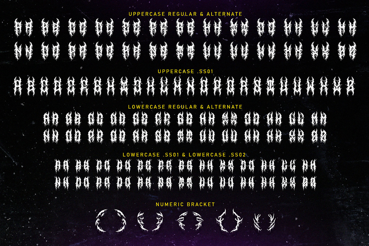 Engaged Mutan | Metal Font, a Blackletter Font by WingBuk (Photo 11 of 13)