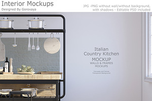 Interior Mockup, Italian Kitchen