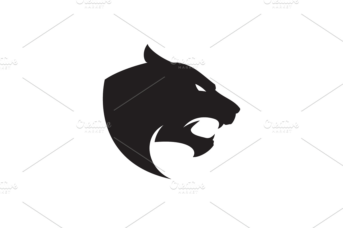 Black phanter icon logo design, a Graphic by T.Vooka
