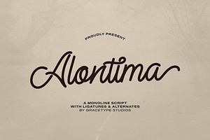 Alontima | Monoline Script, a Script Font by gracetype_studio