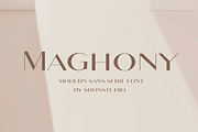 Maghony - Modern Sans Serif Font, a Sans Serif Font by Sronstudio (Thumbnail 1 of 9)