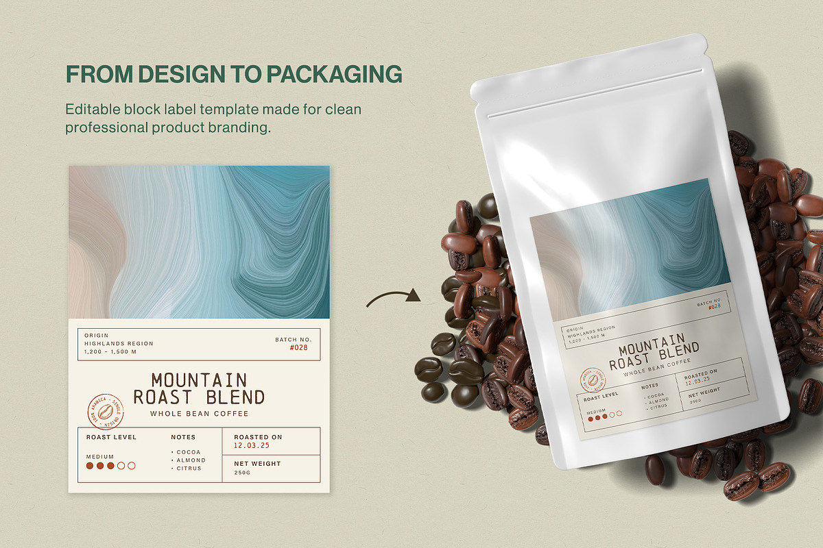 Product Label Template Set, a Stationery Template by BrandPacks (Photo 9 of 14)
