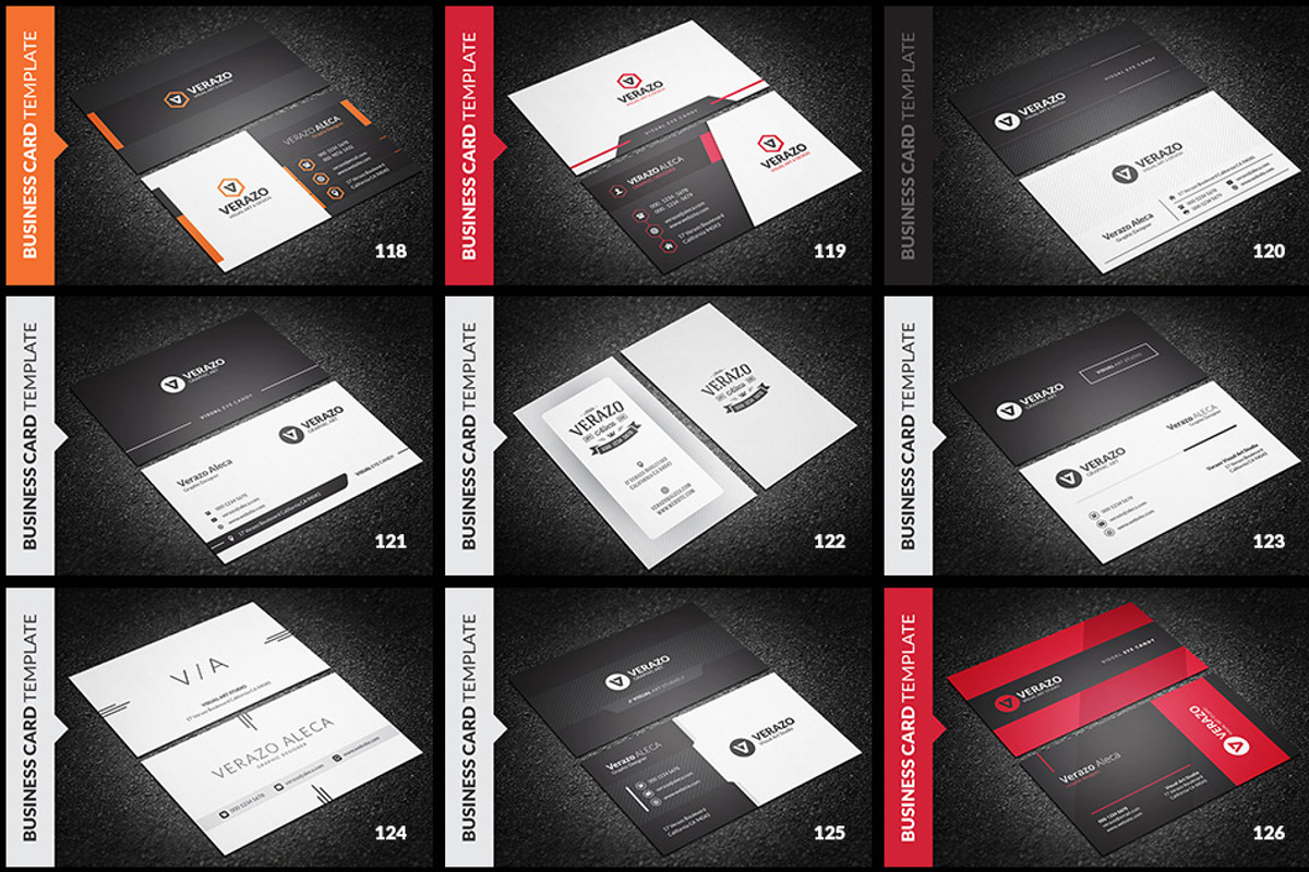150 Mega Business Cards Bundle, a Business Card Template by Verazo (Photo 5 of 18)