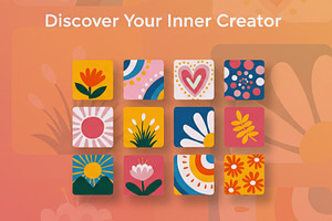 Vibrant Abstract Nature and Floral, a Duotone Icon by Saba Vector
