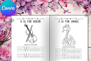 Learning to Trace Kids Activity Book, a Print Template by LA Design (Thumbnail 4 of 10)