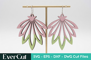 Spring Blossom Earrings SVG, a Graphic by EverCut Designs