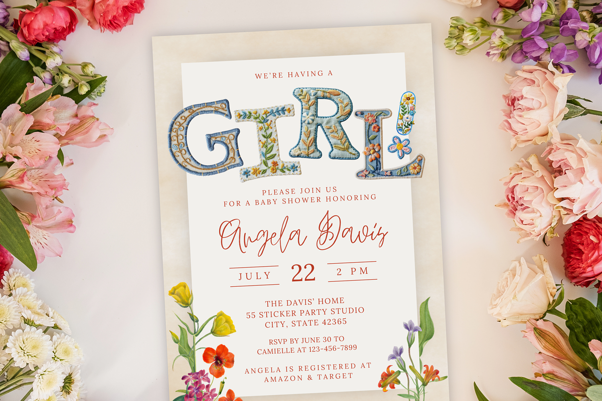 TWO Editable Baby Shower Template, a Design Template by Sally Salinas (Photo 6 of 6)