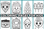Cute Food Coloring Pages For Kids, an Animal Illustration by martinblan (Thumbnail 3 of 4)
