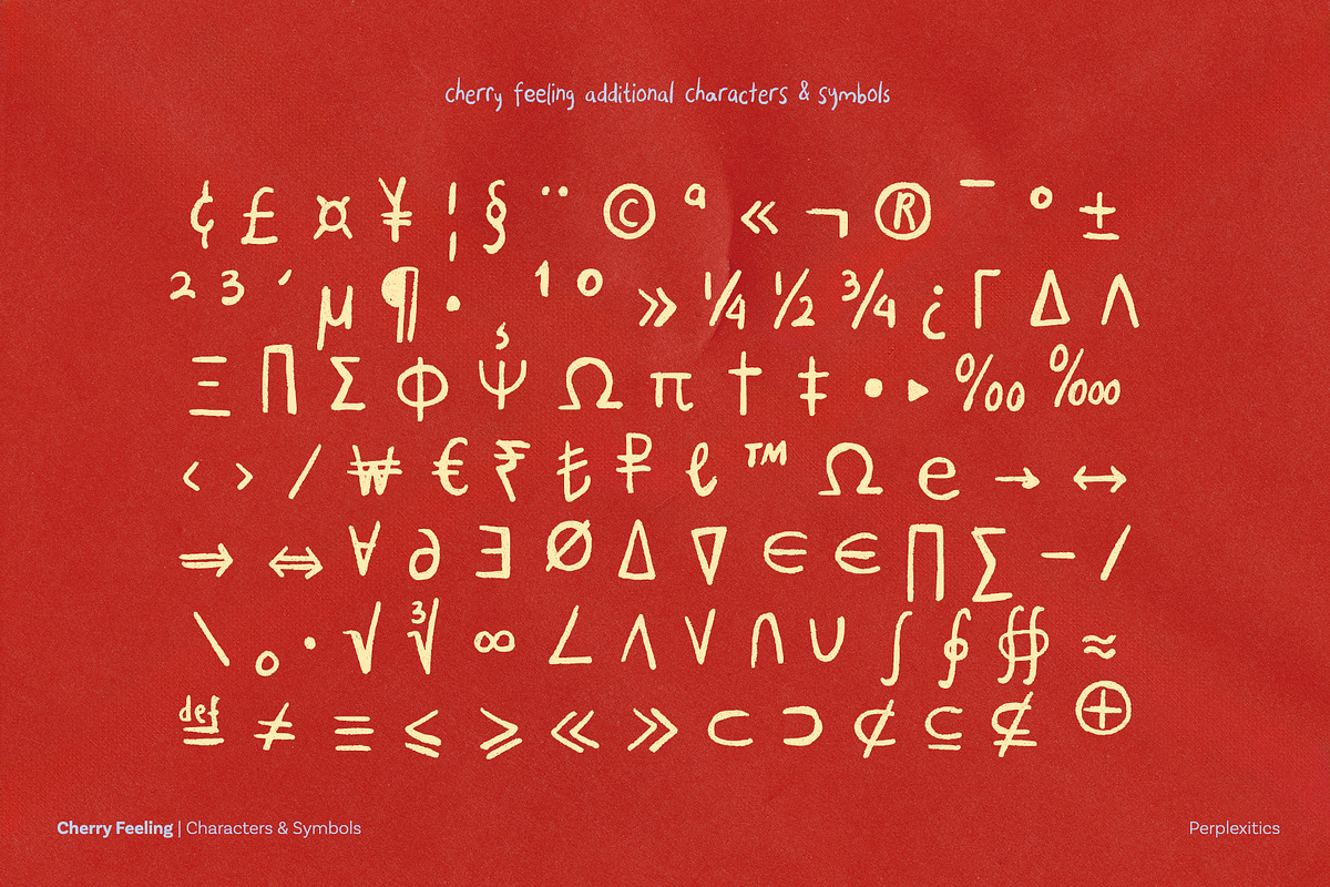 Cherry Feeling Handwritten Font, a Handwritten Font by Perplexitics (Photo 9 of 10)