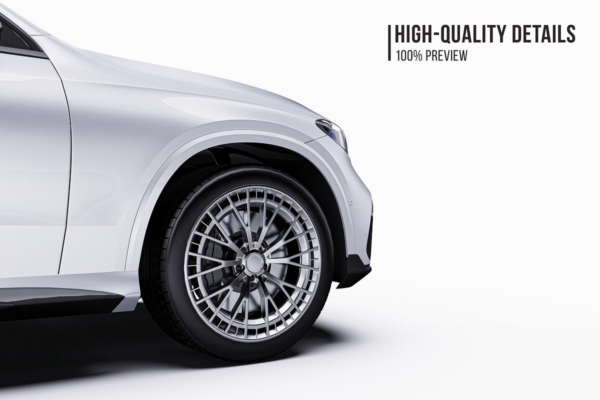 2027 Sport SUV Mockup Set, an Advertising Mockup by Halal Graphic Studio (Photo 4 of 12)