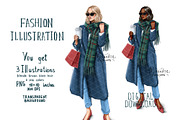 Fashion Girl Coffee Cup, a Person Illustration by BigArtLab (Thumbnail 1 of 4)