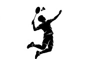 60 Badminton Player Smash Silhouette, a Person Illustration by Amazin_art (Thumbnail 14 of 26)