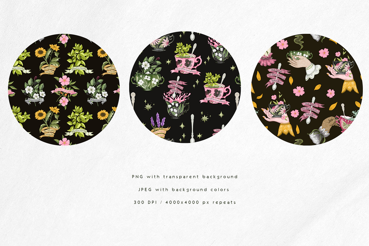 Tea time at the garden clipart set, a Decorative Illustration by Yelloo Fish (Photo 12 of 16)