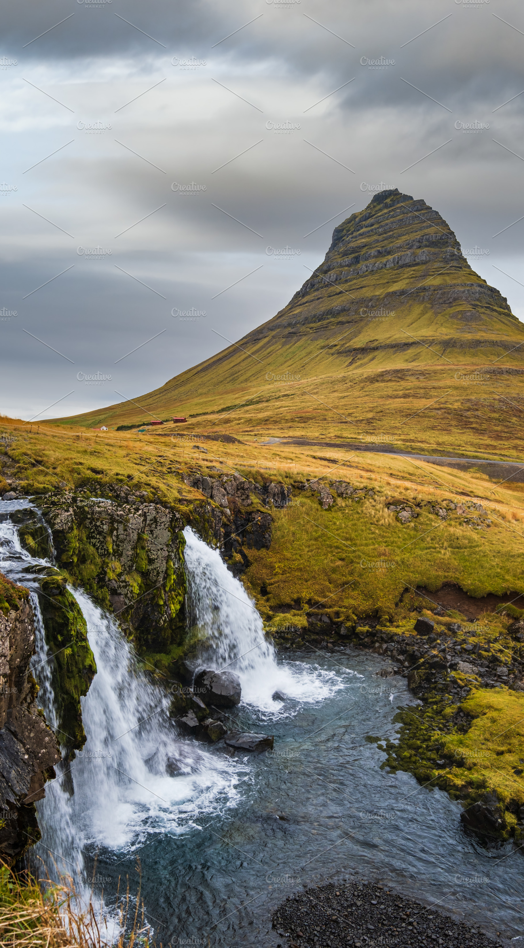 Famous picturesque Kirkjufell mountain and Kirkjufellsfoss water, a Nature Photo by YuriyB