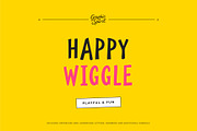Happy Wiggle Decorative Font, a Handwritten Font by Graphic Spirit (Thumbnail 1 of 8)