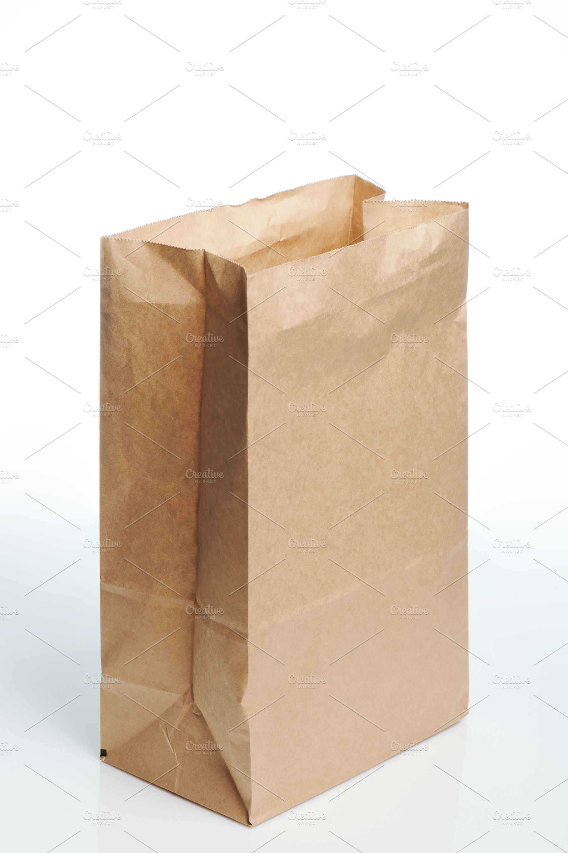 Tall brown open paper bag, an Industrial Photo by PixieMe
