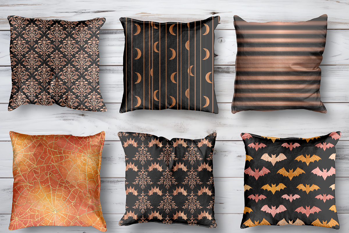 Black Copper Halloween Digital Paper, a Pattern Graphic by LA Design (Photo 6 of 10)