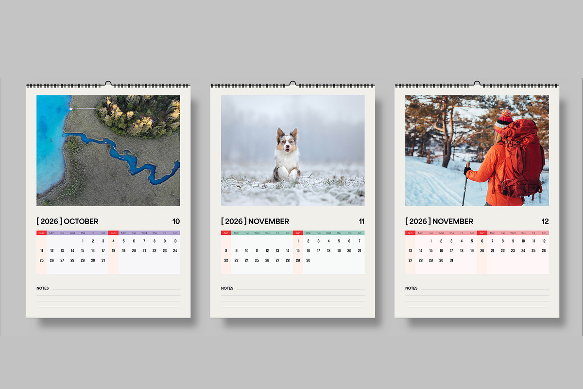 Minimal 2026 Photo Calendar Template, a Stationery Template by ContestDesign (Photo 5 of 5)