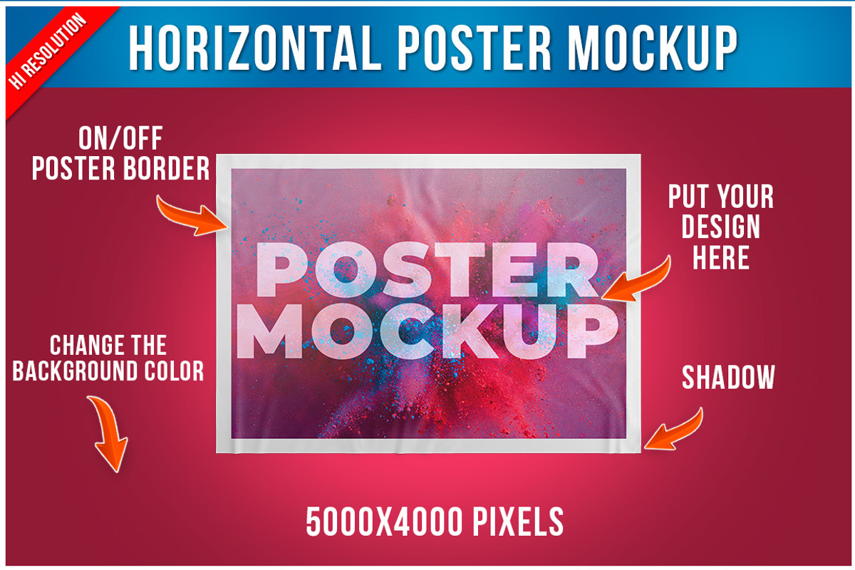 Poster Mockup, a Mockup by Bruno's Shop (Photo 1 of 5)