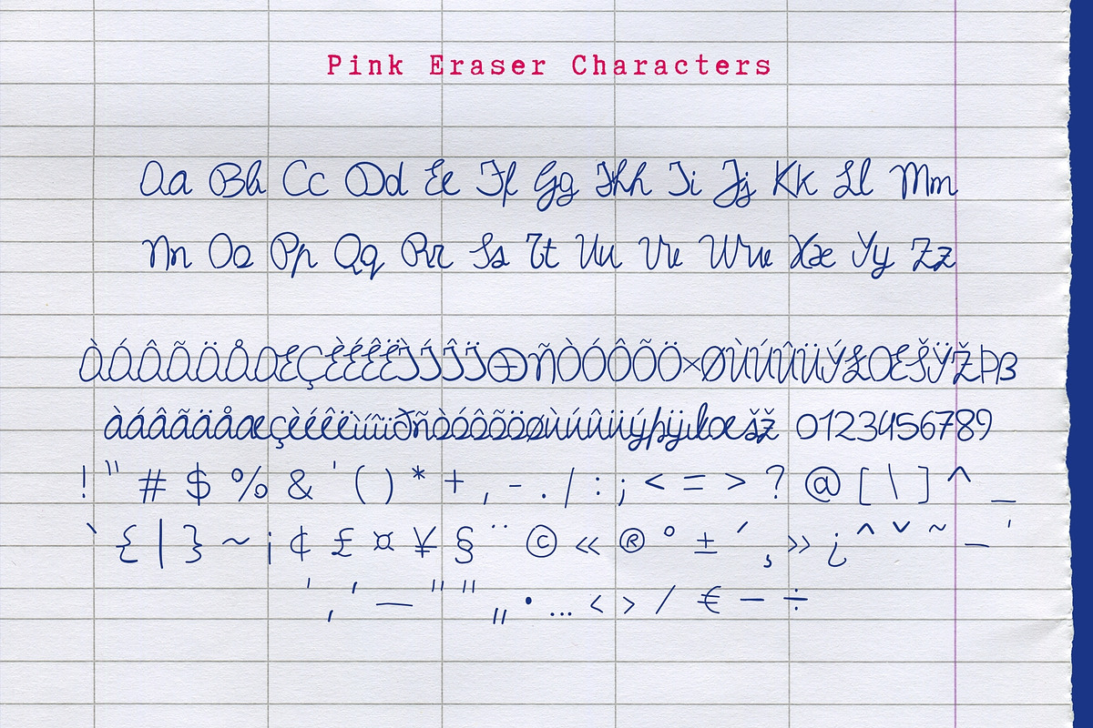 Pink Eraser Handwritten Naive Script, a Script Font by Anastasiia VNSK (Photo 8 of 11)