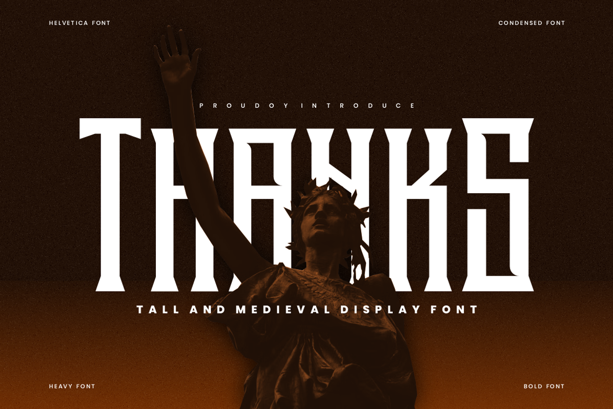 Coyxroj - Tall & Gothic Font, a Serif Font by QR Design Studio (Photo 6 of 6)