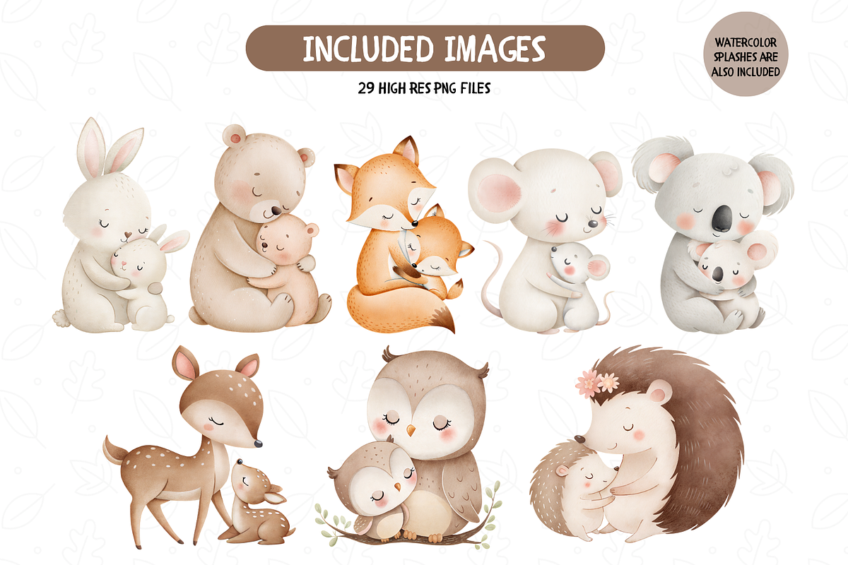 Woodland Creatures Clipart, an Illustration by TatiMockup (Photo 2 of 5)