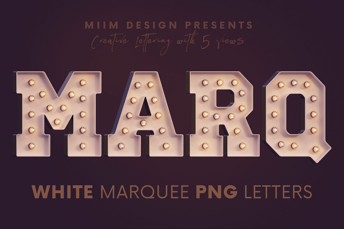 White Marquee - 3D Lettering, a Graphic by MIIM (Photo 1 of 8)