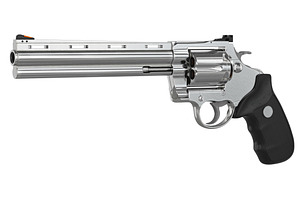 Revolver Firearm Gun Chrome Set