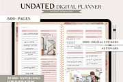 Undated digital planner, a Presentation Template by SofiaDesign16 (Thumbnail 1 of 13)