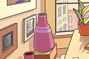 Light Living Room with a Mezzanine, an Illustration by LEKS illustrations (Thumbnail 4 of 5)