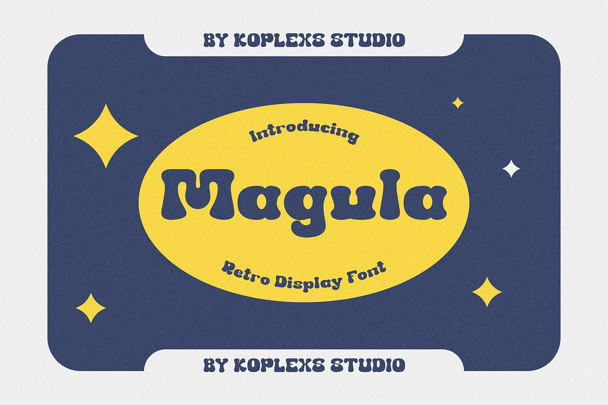 Megula - Retro Display Font, a Handwritten Font by Koplexs Studio (Photo 1 of 10)