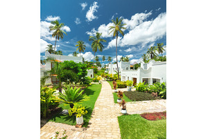 Aerial view of tropical resort with, a Nature Photo by den-belitsky