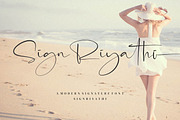 SignRiyathi, a Script Font by Integritype Studio (Thumbnail 1 of 9)